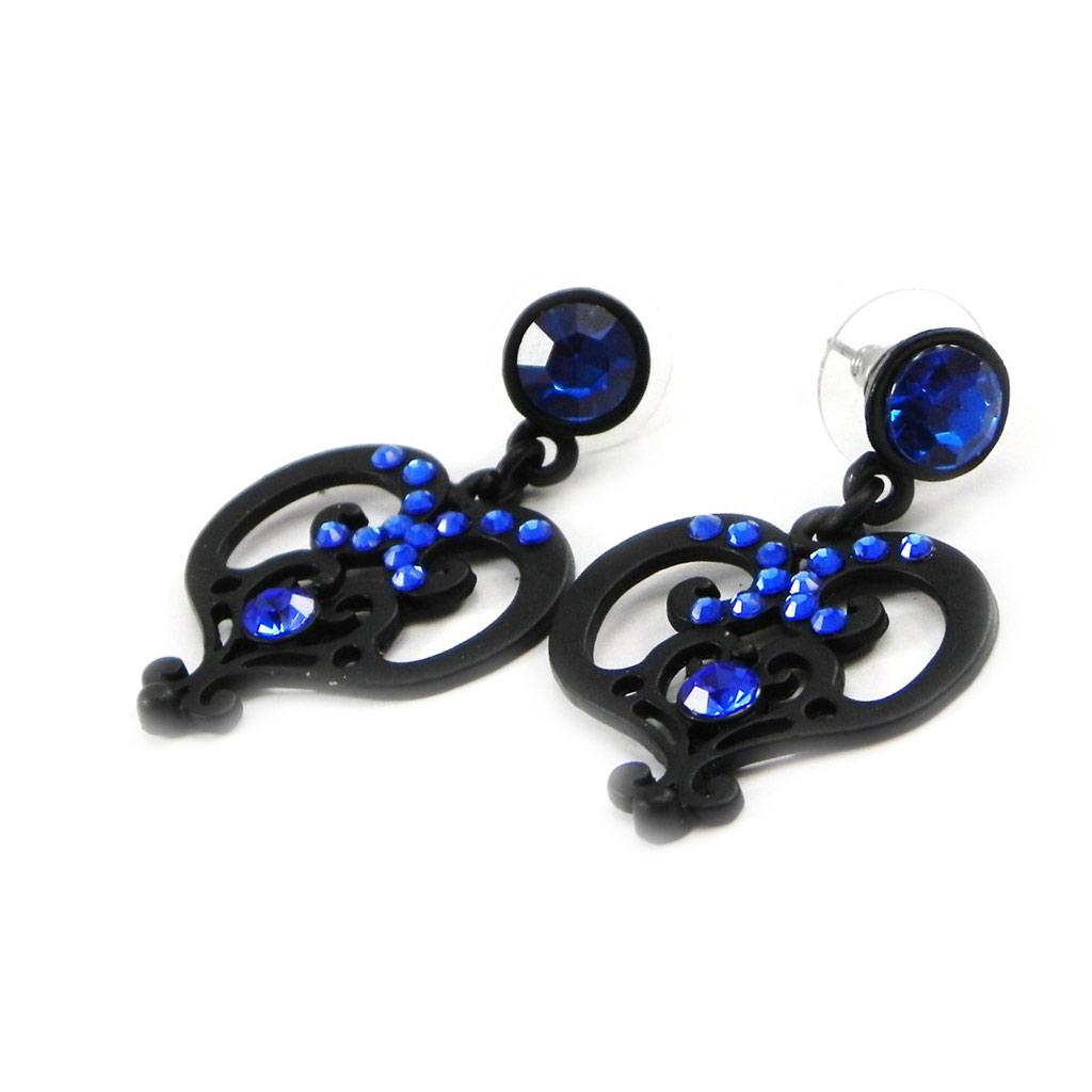 NOA [I1506] - Дизайнерские серьги "Сисси" сине-черные
