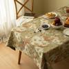 Retro American Tablecloth Elegant Dining Table Cover Oil Painting Design Luxury Table Mat Tea Table Cloth for Home Decor