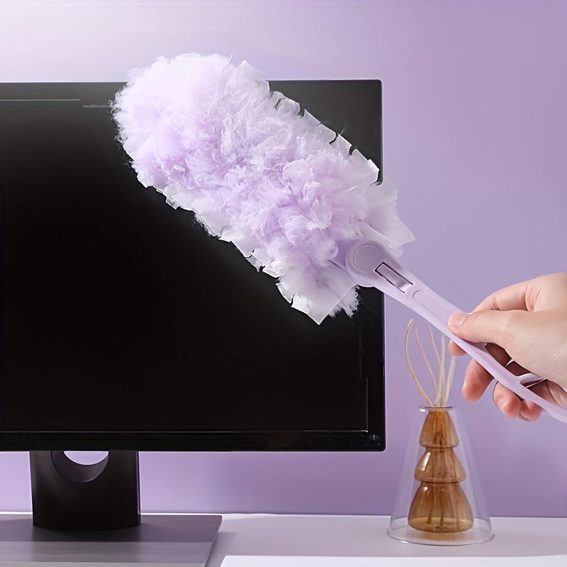 1 шт. Электростатическая щетка для пыли с регулируемой ручкой, инструмент для уборки дома и интерьера дома на колесах, для гостиной, спальни, ванной комнаты, для использования на открытом воздухе