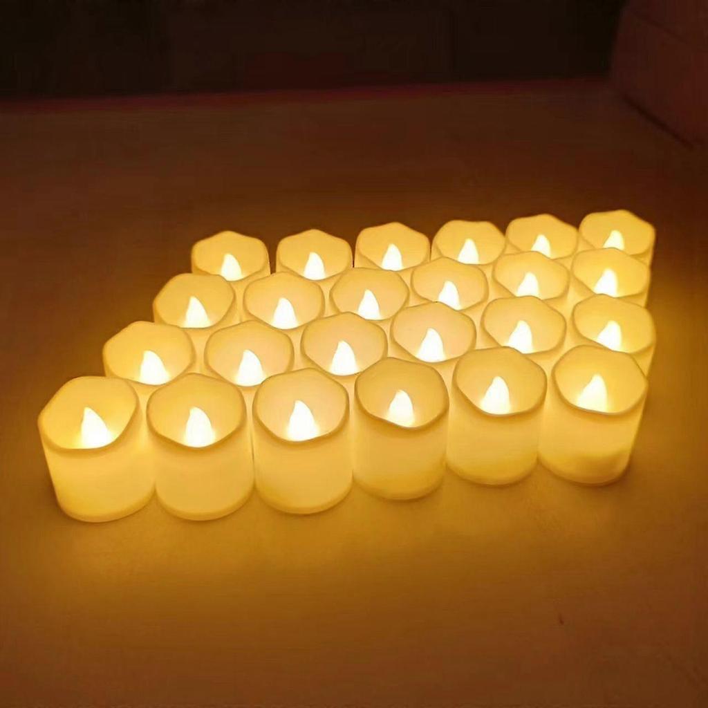 26-27 24pcs Flickering Flameless LED Candles, Battery Operated Flameless Tea Lights Tea Light Candles