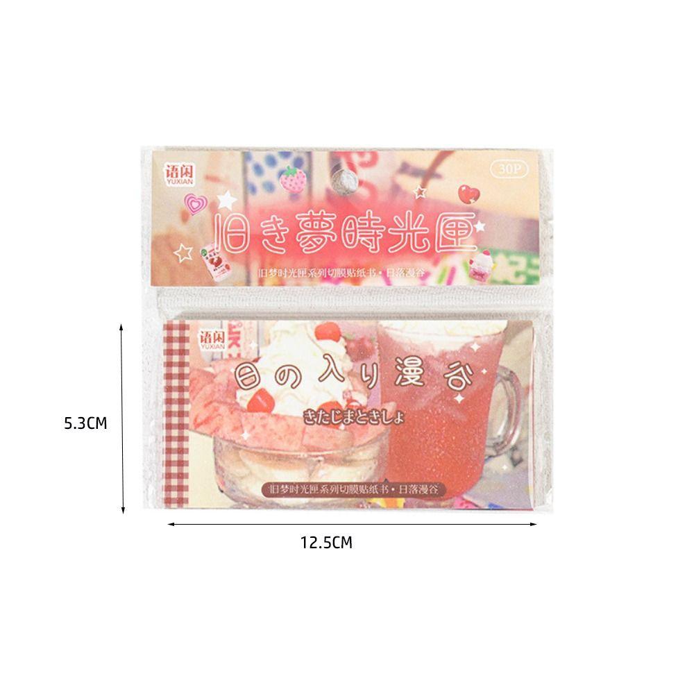 30 Sheets DIY Decoration Sticker Cute Stationery Sticker Kawaii Die-cutting Sticker Kids Gift