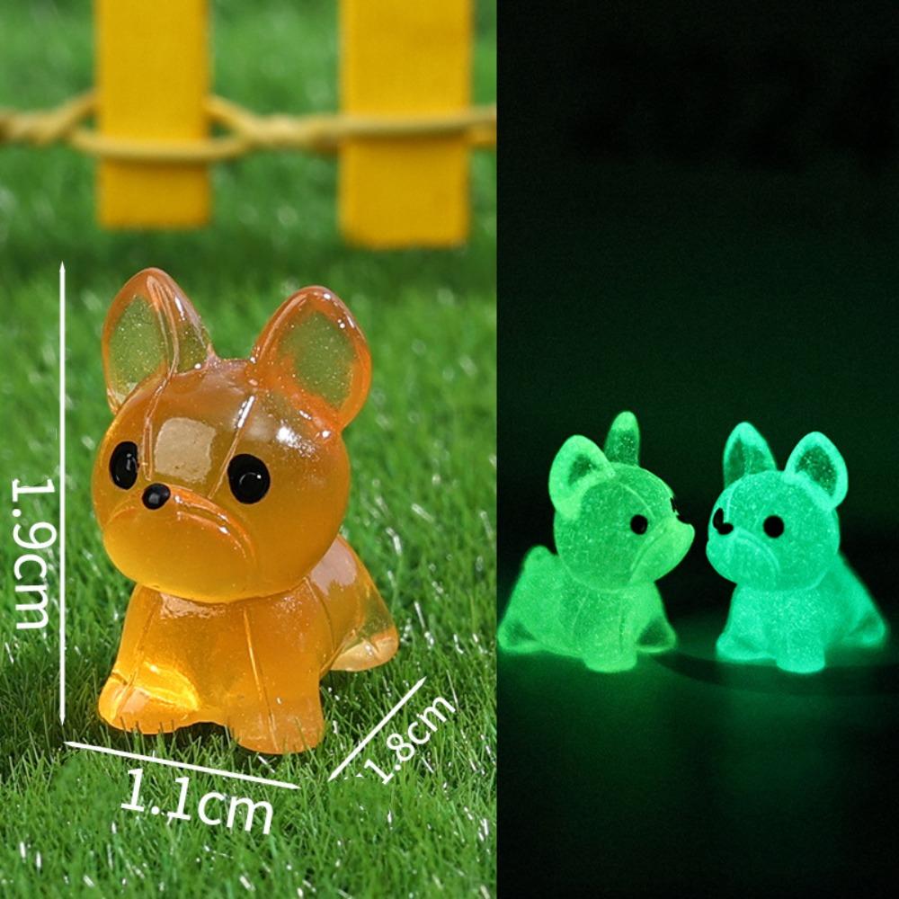 Glow In The Dark Miniature Dog Figurine Micro Landscape Decoration  Home Decoration Accessories