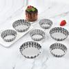 Silver Cookie Pudding Mould Stainless Steel Dessert Mould Egg Tart Molds  Cupcake Egg Tart