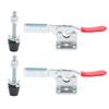 2Pcs Toggle Clamp Quick Release Hold Down Vertical Fixture Metal Anti Slip Hand Tool GH201B