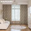 1PC NAPEARL European Pastoral Style Oil Painting Rose Print Curtain Full Blackout Curtains for Bedroom Living Room Balcony Window for Home Decor