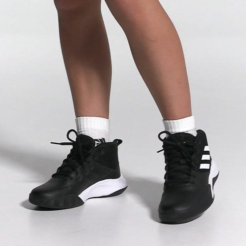 adidas OwnTheGame K Wide J Средние Баскетбольные кроссовки Черные Детские FV9451