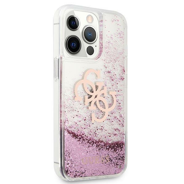 Etui do iPhone 13 Pro Max Guess Big Liquid Glitter Różowe