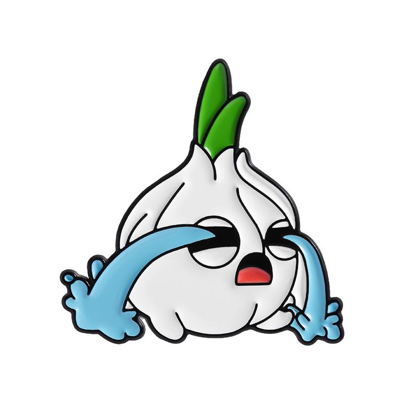 Garlic Enamel Pins Custom CAN'T MAKE LOVE WITHOUT THE CLOVE Brooches Lapel Badges Clothes Jewelry Gift for Friends