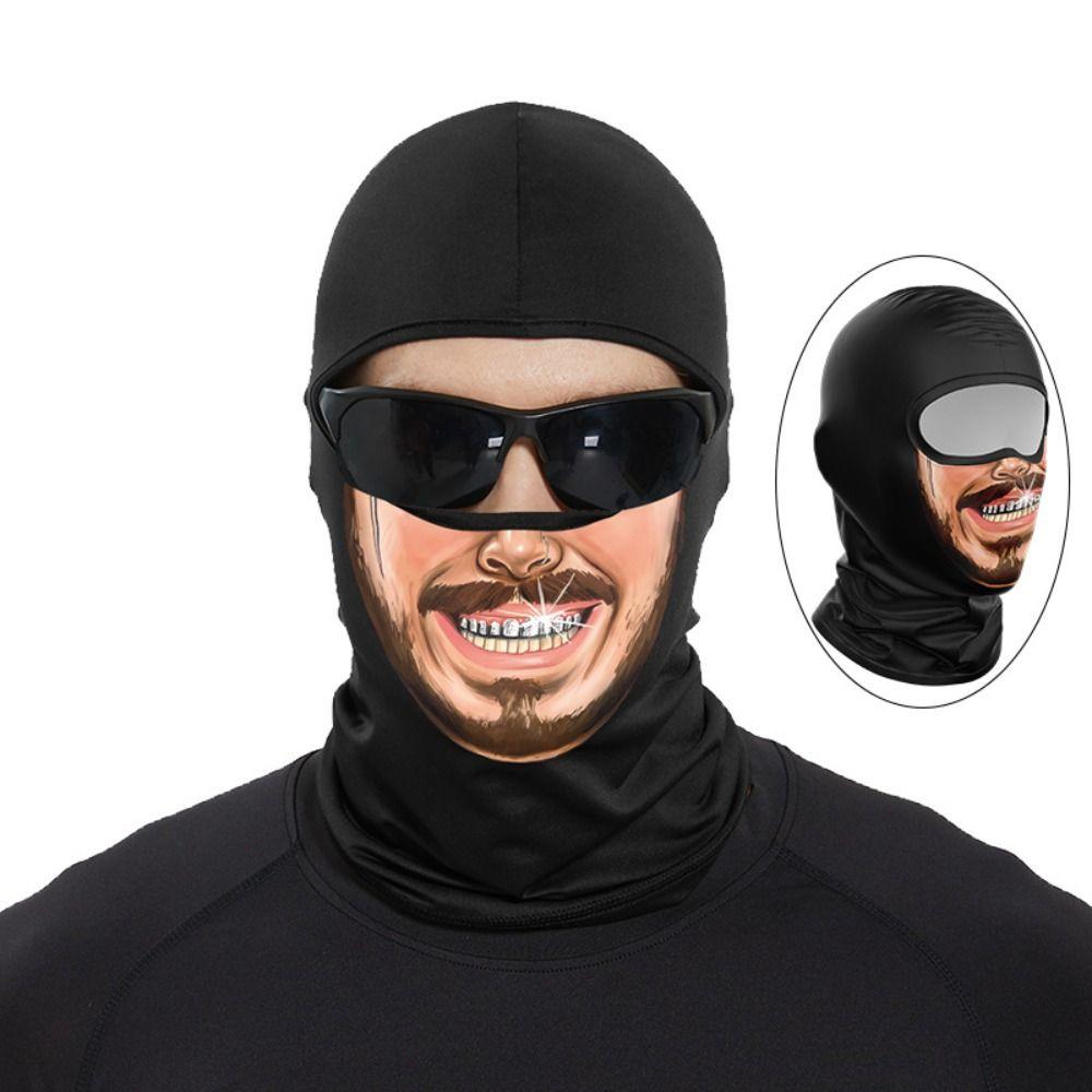 Дышащая велосипедная полнолицевая маска забавный рот обезьяны череп головной убор для верховой езды велосипедное снаряжение