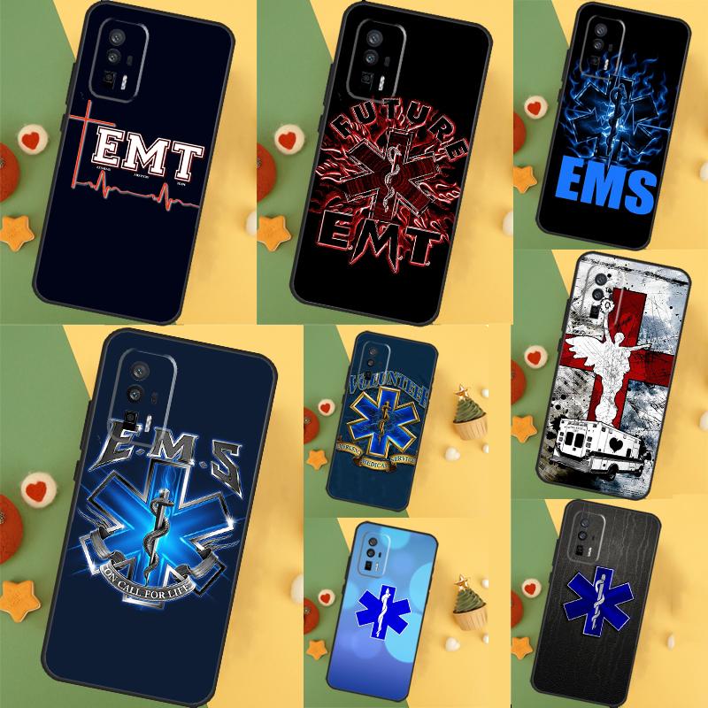 EMT EMS Medical Rescue Case For Xiaomi 13T 11T 12T Pro 12 Lite 13 14 Ultra POCO F6 F5 M6 X3 X5 X6 Pro F3 M5s Cover