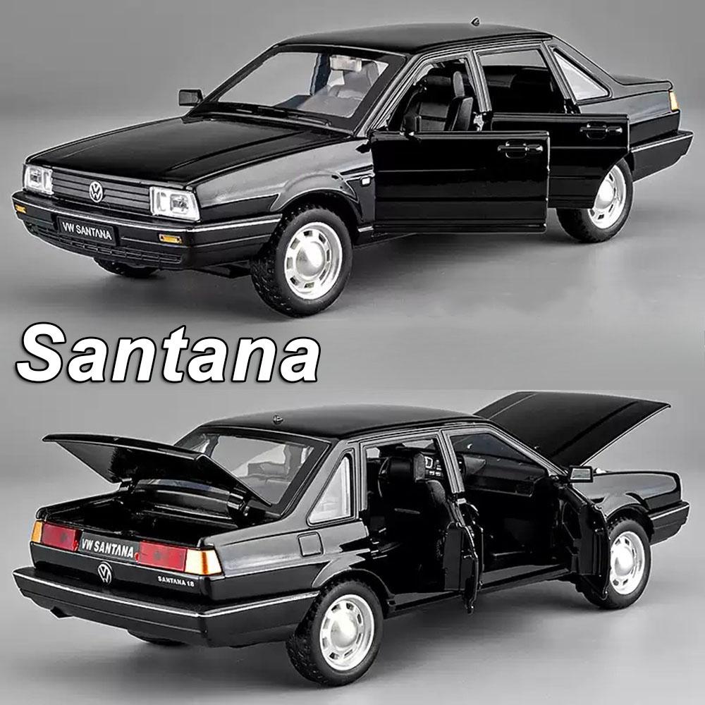 1:24 Santana Литые Игрушки Модели Сплав Полицейские Машины 6 Открывающихся Дверей Звук Свет Инерционные Машинки Коллекционные Детские Подарки на Фестиваль