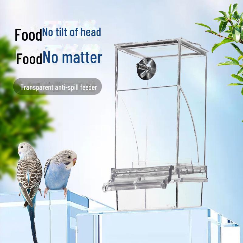 Прозрачная автоматическая кормушка для попугаев и миска для еды для птиц