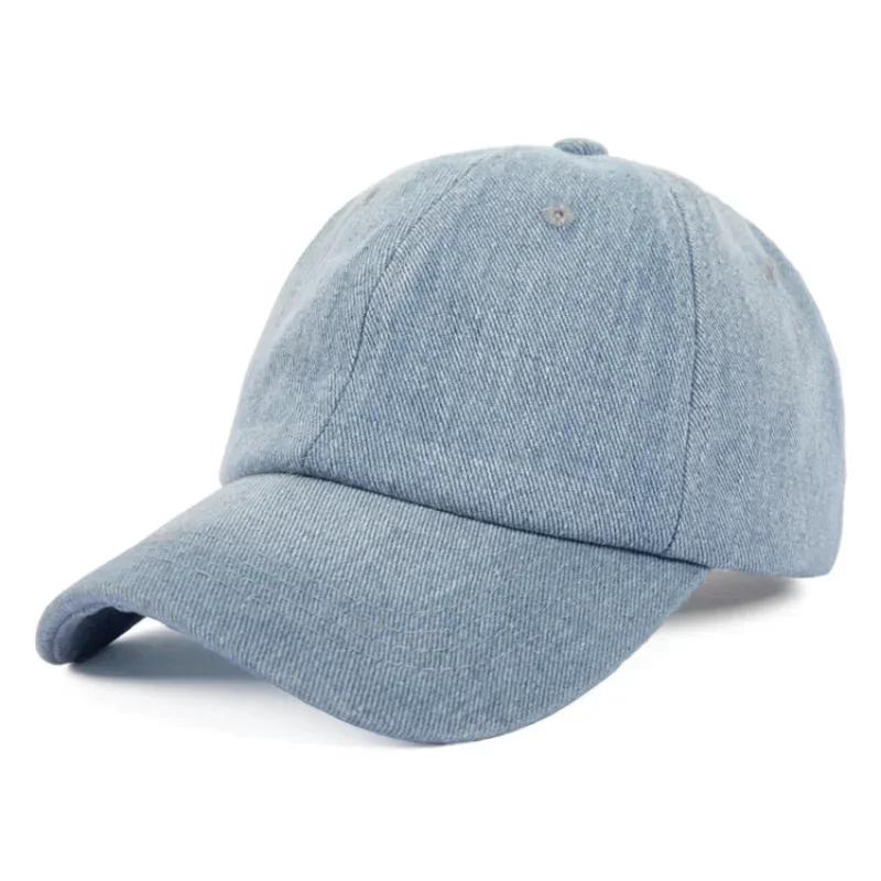 Unisex Denim Baseball Cap Blank Washed Jean Hat Casquette Adjustable Snapback Hats Caps For Men And Women Sun Caps