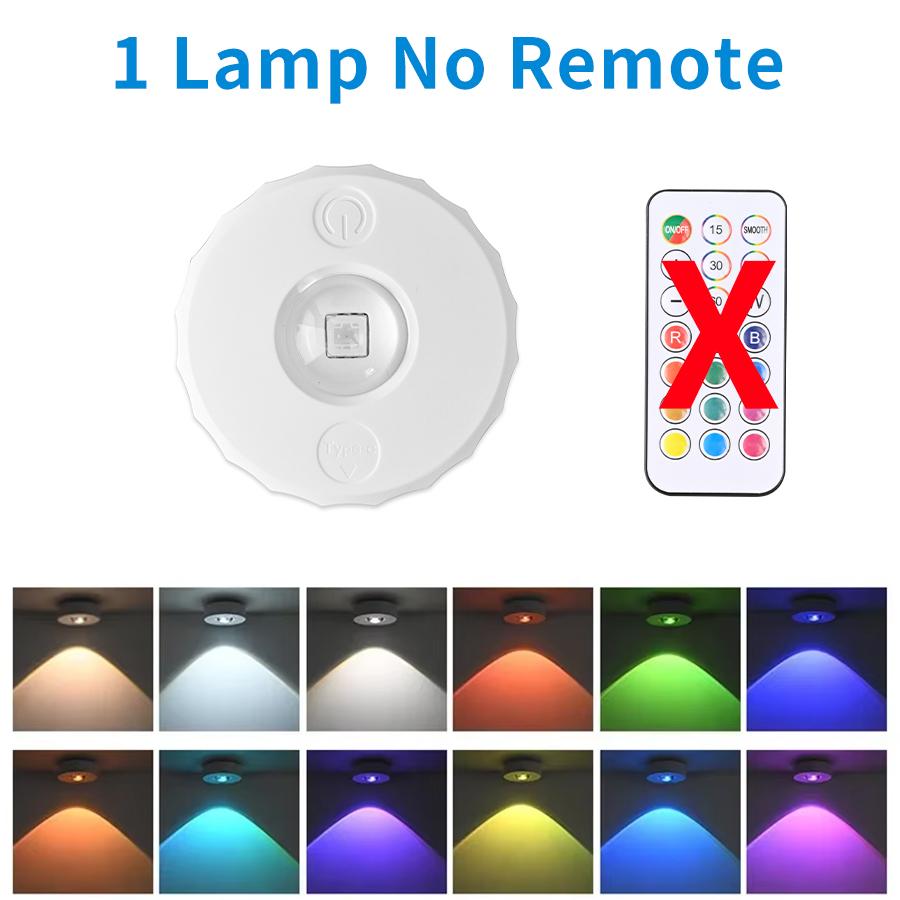 Перезаряжаемые светодиодные прожекторы RGB ночник беспроводной пульт дистанционного управления подсветка для шкафа для витрины кухни гардероба спальни