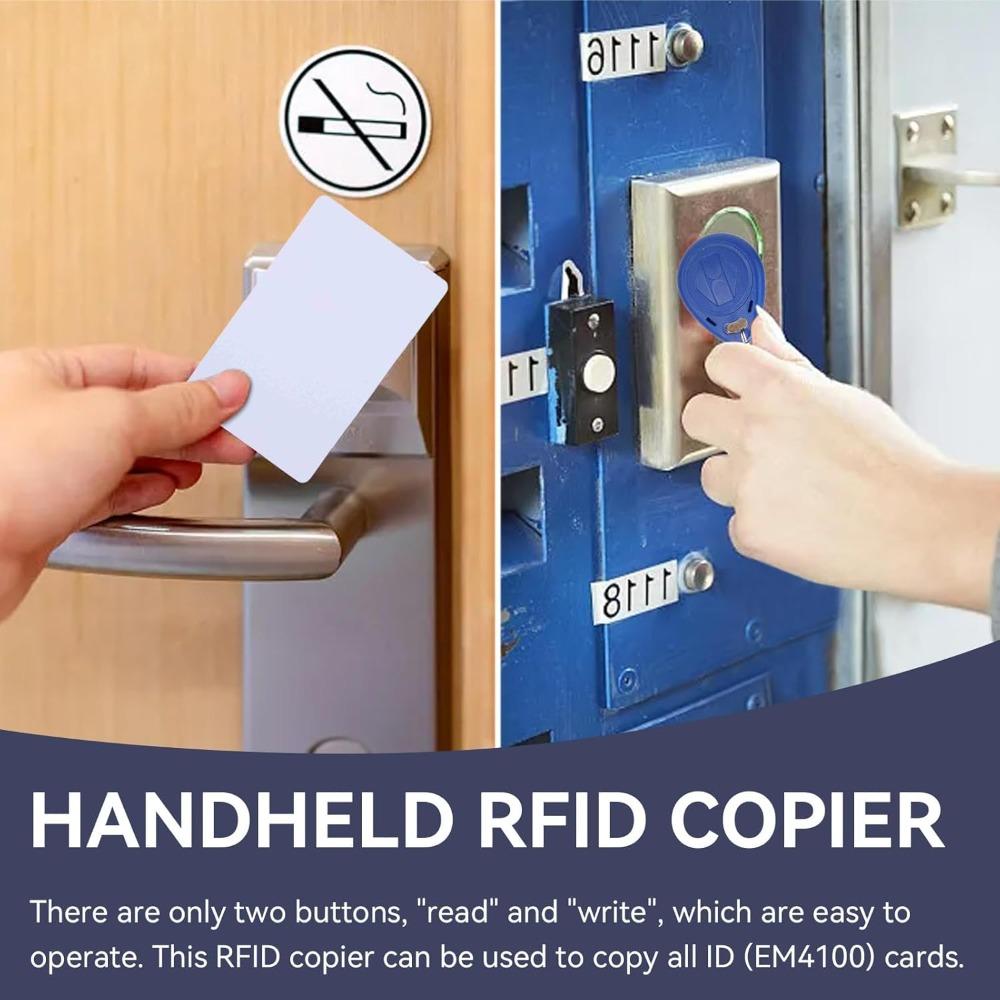 RFID-считыватель-писатель Портативный ручной считыватель-писатель идентификационных карт 125 кГц с 6 записываемыми картами и 6 записываемыми метками