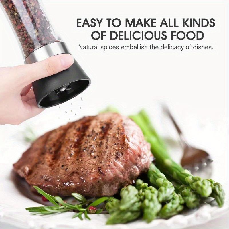 Мельница для перца из нержавеющей стали, регулируемая ручная мельница для соли и перца, прочная мельница для специй, кухонный инструмент, мельница для перца