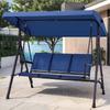 3-Seat Patio Porch Swing Swing Canopy Patio Swing with Adjustable Canopy Outside Swing Bench Playground Swing Chair Top