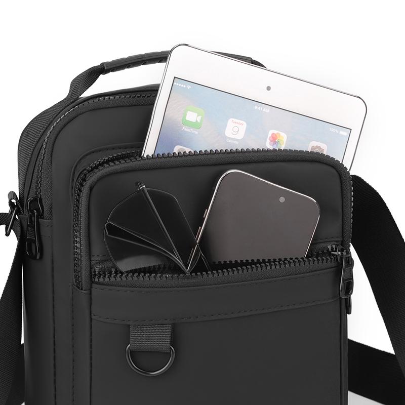 Messenger Sling Bags for Men Casual Oxford Small Zipper Crossbody Pouch Simple Mini Crossbody Phone Bag Male Side Shoulder Bag