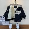 Winter Autumn Boys Coat Spring Jacket Outwear Tops Sweet Thicken Plus Velvet School Overcoat Children's Clothes