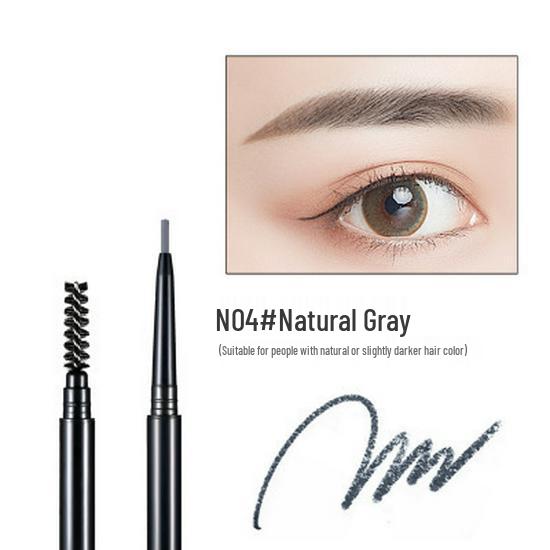 Ultra-Fine 1.5mm Double-Headed Eyebrow Pencil: Waterproof, Sweatproof, Smudge-Proof, Long-Lasting, Perfect for Beginners.