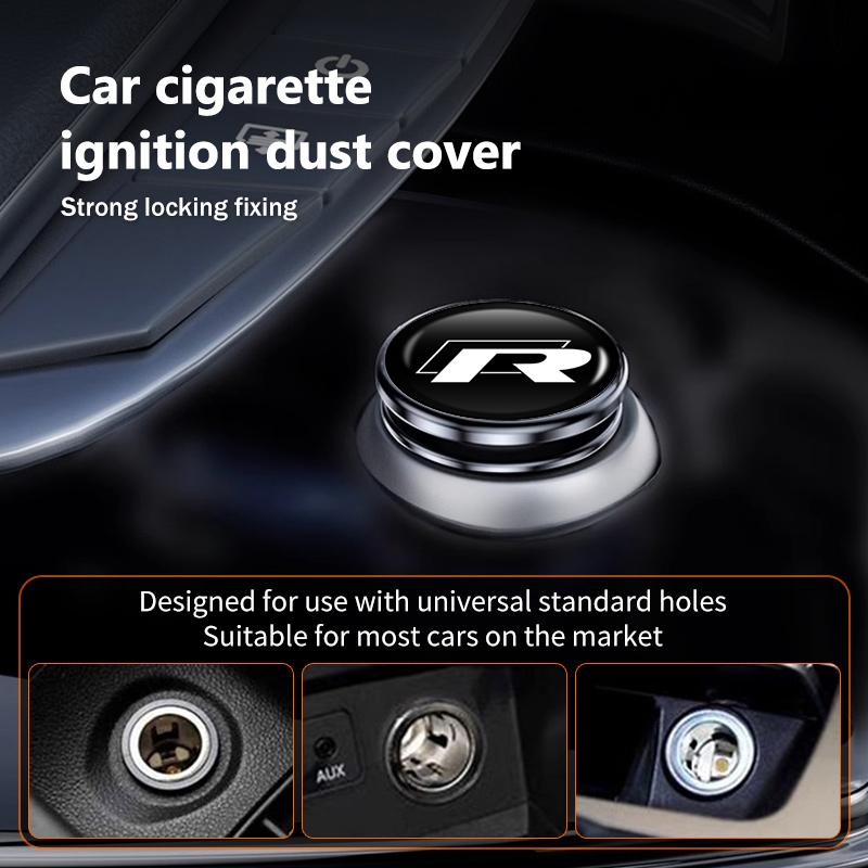 HIJK1 For Volkswagen VW Car Cigarette Lighter Cover DustProof Decoration Cap Golf Polo 4 5 6 Passat B5 B6 B7 CC Jetta Tiguan