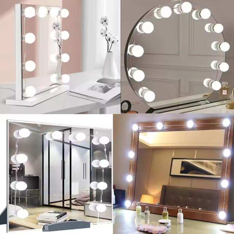 NEW Detachable Bulbs Professional Makeup Mirror Lamp USB Power Cosmetic Mirror Light Hollywood Dressing Table LED Vanity Lights