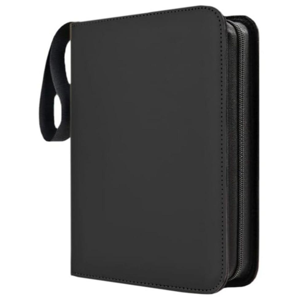 50 Sheets Trading Card Binder with Zipper – Compact PU Leather Album, Secure Top-Loading Pages for Trading, Sports & TCG Cards