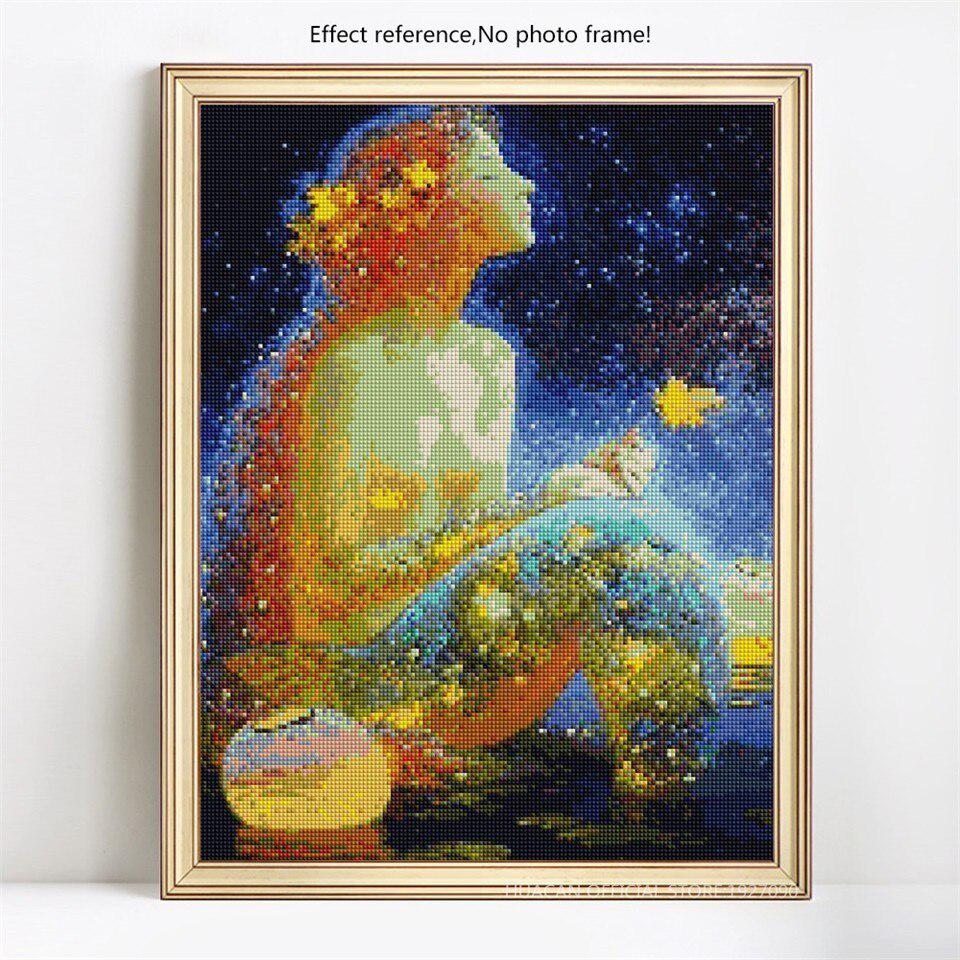 Вышивка крестом Полный Круг 5D DIY Алмазная Вышивка Женщина Алмазная Картина