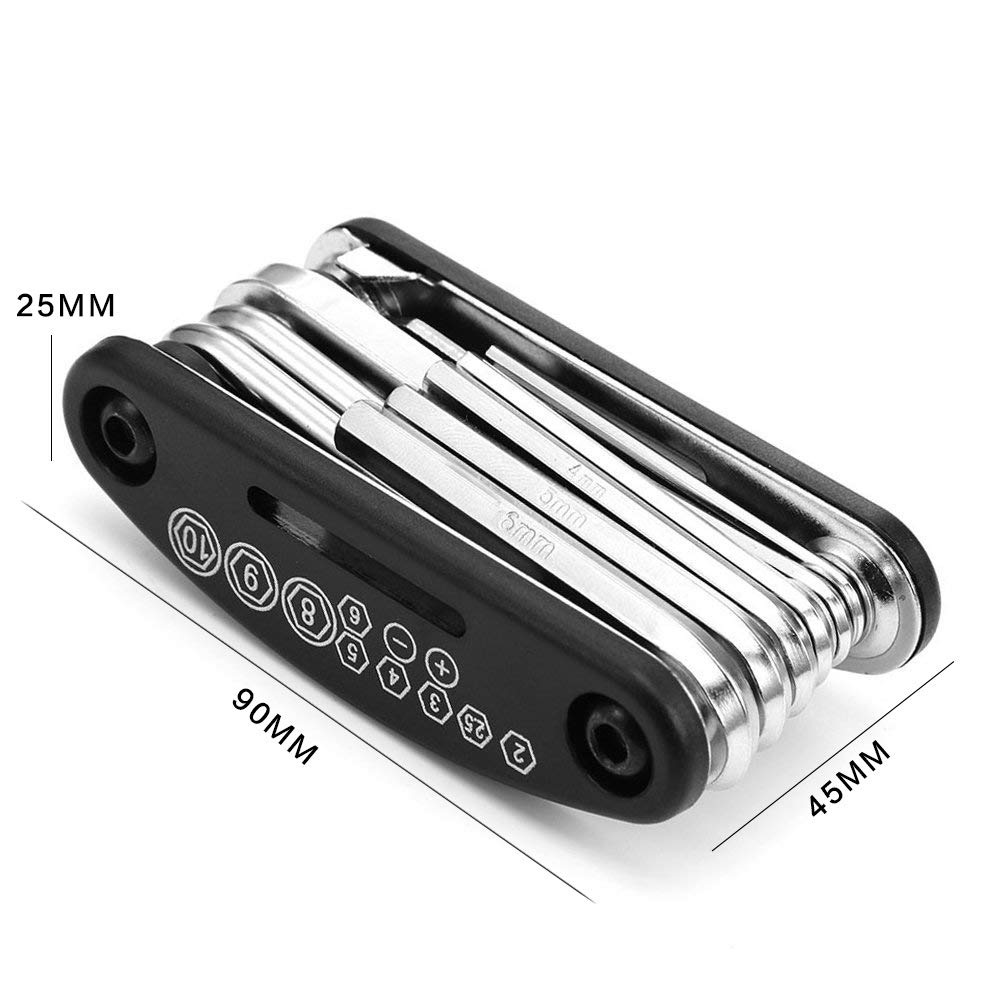 Набор инструментов для велосипеда 16 в 1: многофункциональный ключ, насос, заплатка для шины, ремонтный набор для горного велосипеда, электровелосипеда, шестигранная отвертка для спиц.