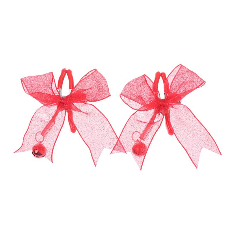 1 Pair Bells Lace Metal Bondage Nipple Clamps Chain Clips Labia Slave Women Toys Adult Sex Games Breast Stimulate