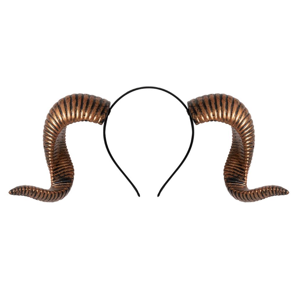 Detachable Goat Horn Headband For Halloween Costume Cosplay Event Punk Themed Party Dressingup Headpiece for Adult