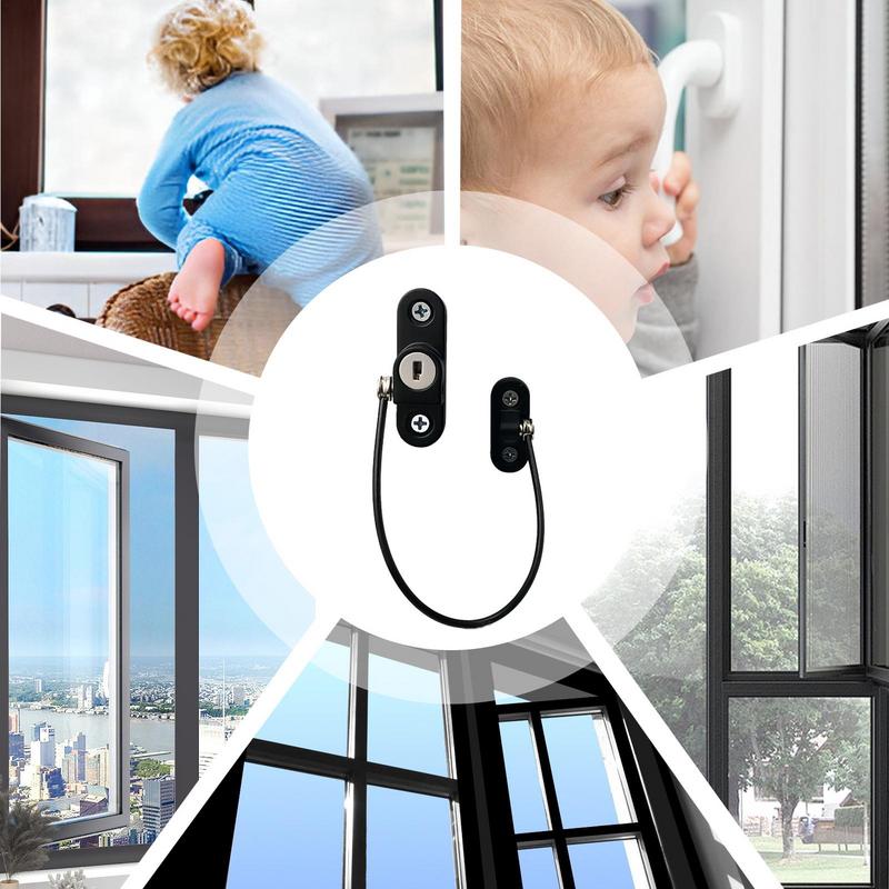 Замки безопасности для окон Ограничитель безопасности для окон Замок безопасности для окон Защита от детей Замок для окон створчатых дверей Безопасность детей
