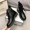 Модные осенние туфли на платформе для женщин, новые женские ботильоны с круглым носком, увеличивающие рост, повседневные женские мотоциклетные ботинки для улицы