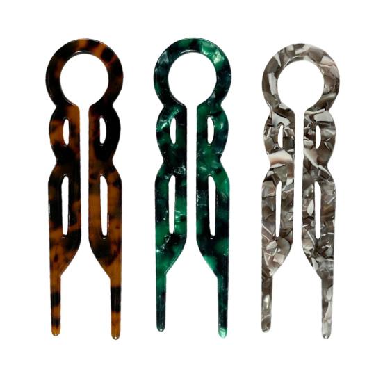 3 шт. ацетатная U-образная заколка для волос, легкая, нескользящая, длинная, густая, для волос, французская заколка для волос, аксессуары для волос для женщин и девочек