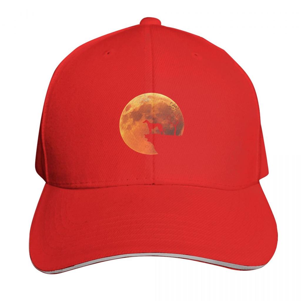 Greyhound Dog Moon Halloween Greyhound Cool Dad Mom Greyhound Christmas Baseball Cap hats for Unisex Womens Unisexs