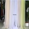 Свадебный фон цвета шампанского Off-White: Бледно-желтый водопадный драпир из мягкой сетчатой пряжи
