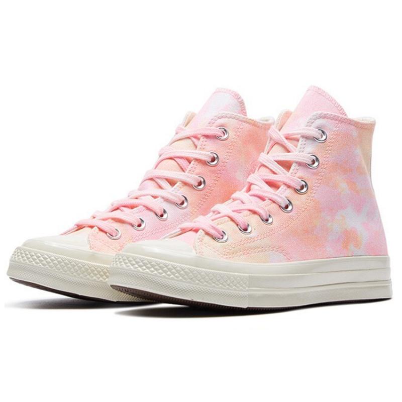 Converse Chuck Taylor All Star 1970-е Круглый носок Шнуровка Высокие эспадрильи Женские Розовые