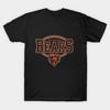 Мужская черная футболка с принтом Chicago Bears Печать на трансферной бумаге без вырезания Хлопковая футболка