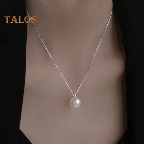 Women Necklace Faux Pearl Pendant Copper Snake Bone Chain Party Wedding Prom Clavicle Necklace Neck Jewelry