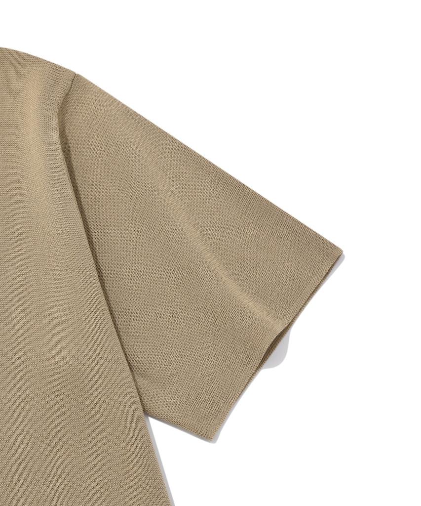 COVERNAT Basic Round Half Knit Beige