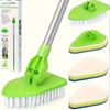 1 Multifunctional Retractable Long Handle Cleaning Brush Set - for Floor, Tile and Bathtub Bathroom Cleaning Tools Brush Cleanin