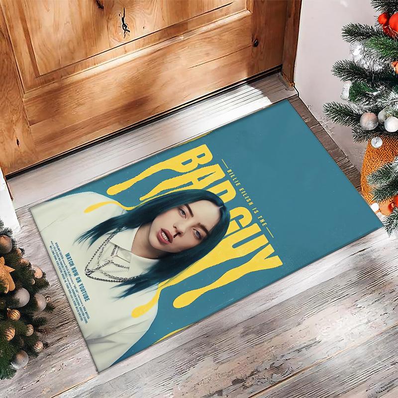Soft Crystal Velvet Floor Rug,Billie Eilish Anti Slip Decorative Carpet, Plush Area Mat For Indoor Home Decoration