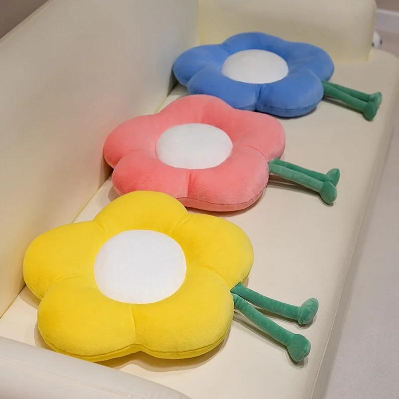 Подсолнух Солнечный Цветок Мягкая Плюшевая Игрушка Кукла Подушка Коврик Подушка для Объятий Домашний Декор для Спальни Автомобиля Подарок для Девочек