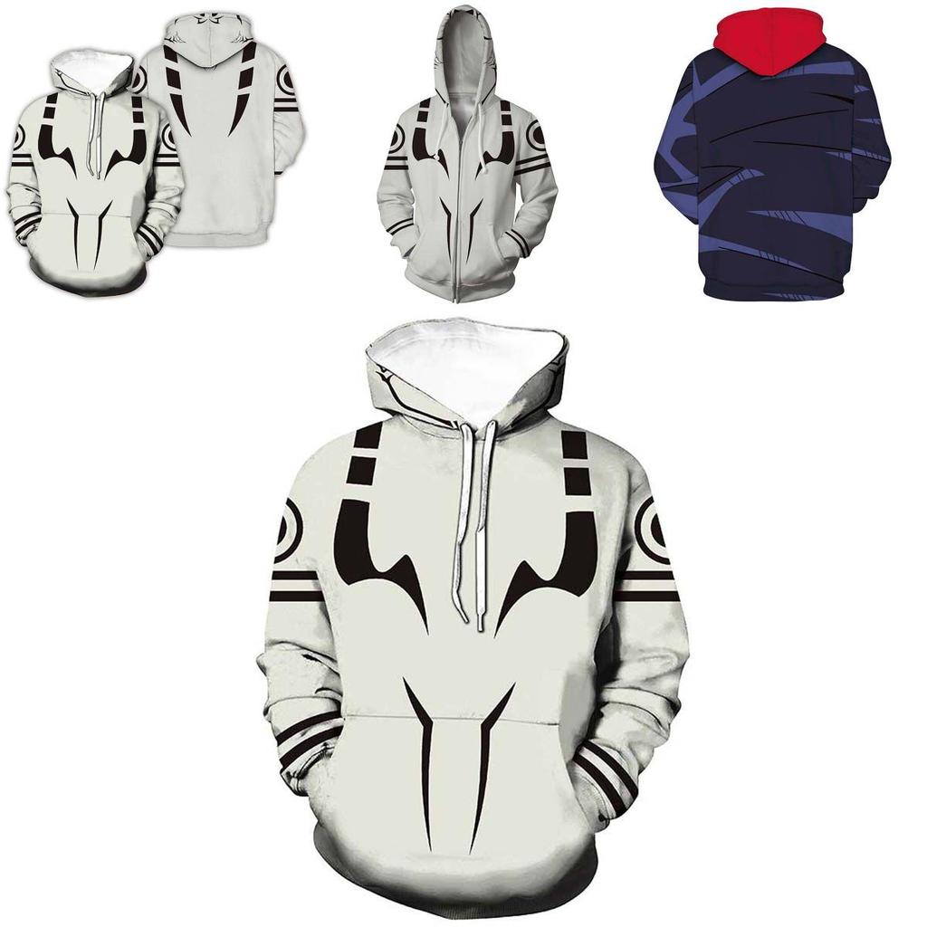 Стильные мужские худи Jujutsu Kaisen с ярким 3D-принтом