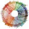 100 шт. разноцветные прозрачные сумки из органзы с луной и звездами на шнурке, подарочные пакеты для ювелирных изделий, подарочные пакеты, мешочки для конфет