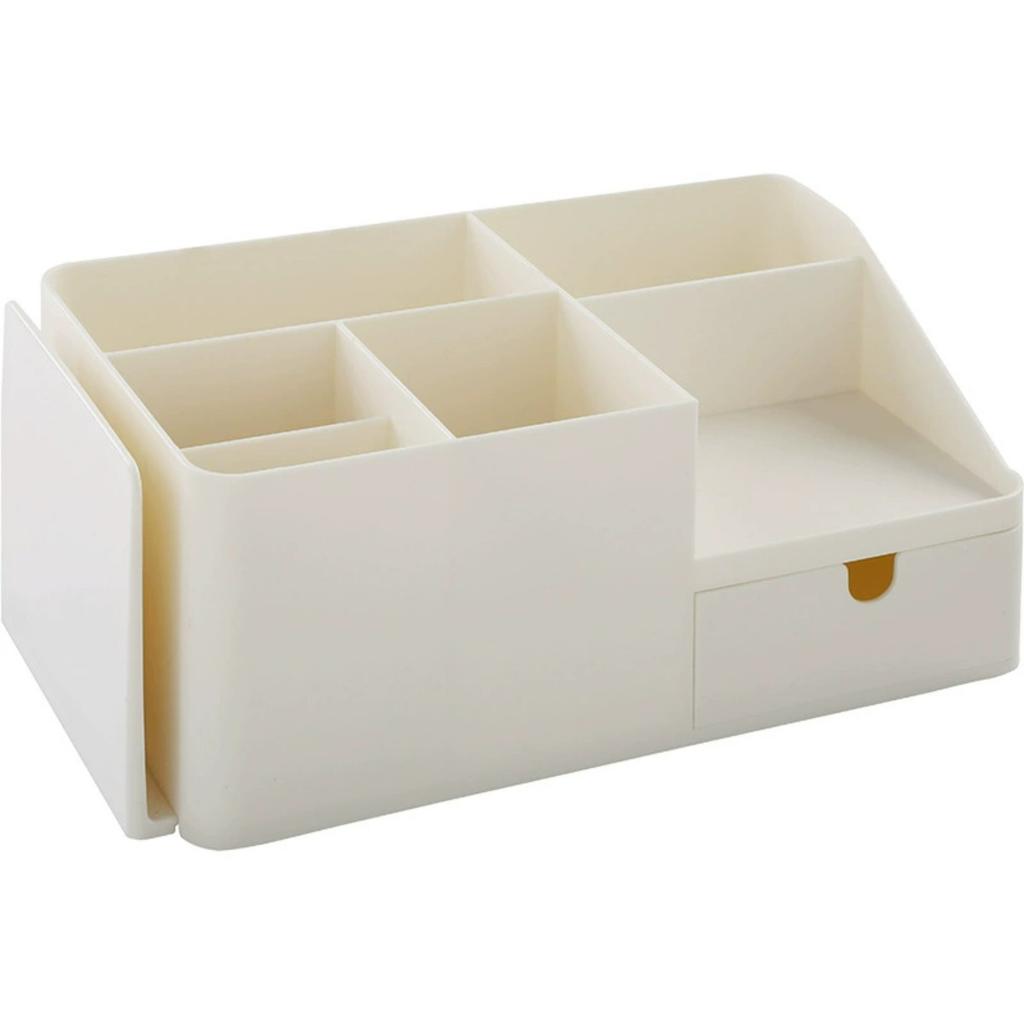 Creative ABS Desk Office Organizer Storage Pen Holder Desktop Pencil Sundries Stationery Badge Box Office School Supplies