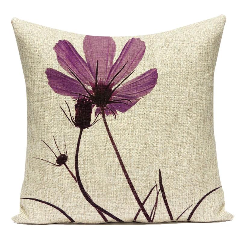 Декоративная наволочка для подушки-плед Масляная живопись Деревья Растение Цветок Полиэстер Наволочка для диванной подушки Для украшения гостиной