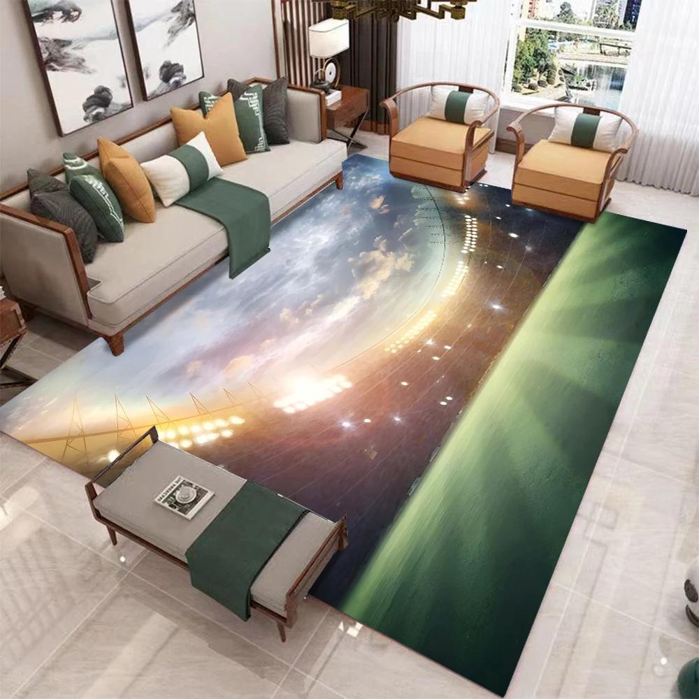 Football Area Rug Soccer Ball Sports Rugs for Living Room Floor Mat,Competitive Games Carpet,Home Decor Non-Slip Carpet for Home