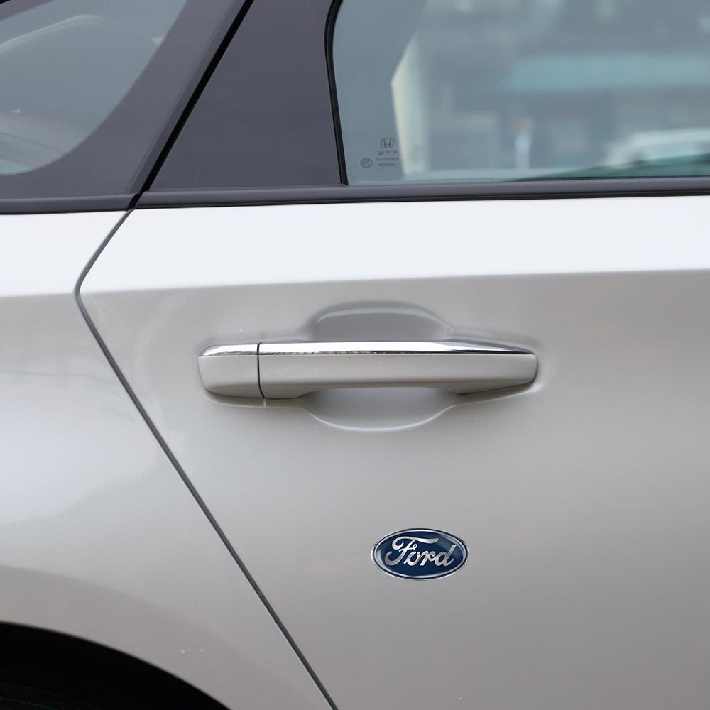 Car Accessory Door Side Aluminum Emblem Trunk Logo Sticker Decor For Ford Mustang Taurus Escape Kuga Explorer ST Racing Shelby