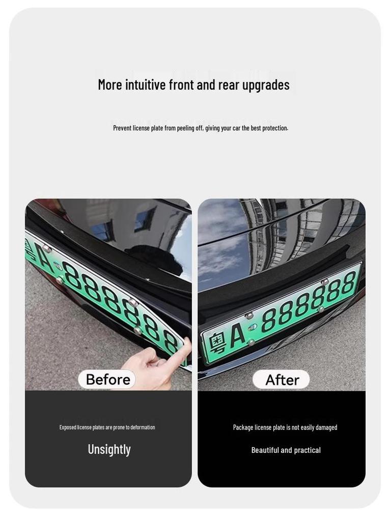 Рамка для номерного знака Tesla Model 3/Y/YL: Защитный держатель с полным покрытием